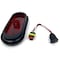 Truck-Lite Led, Red, Oval, 26 Diode, Stop/Turn/Tail, Black Grommet Mount Forget S.S., Straight Pl-3 60050R3 - alternate 3